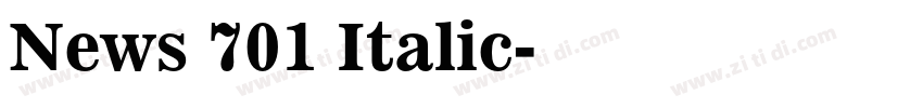 News 701 Italic字体转换